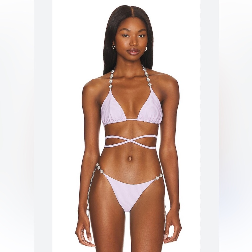 Beach Bunny Swim NWT Lilac Bloom Bikini XL/L